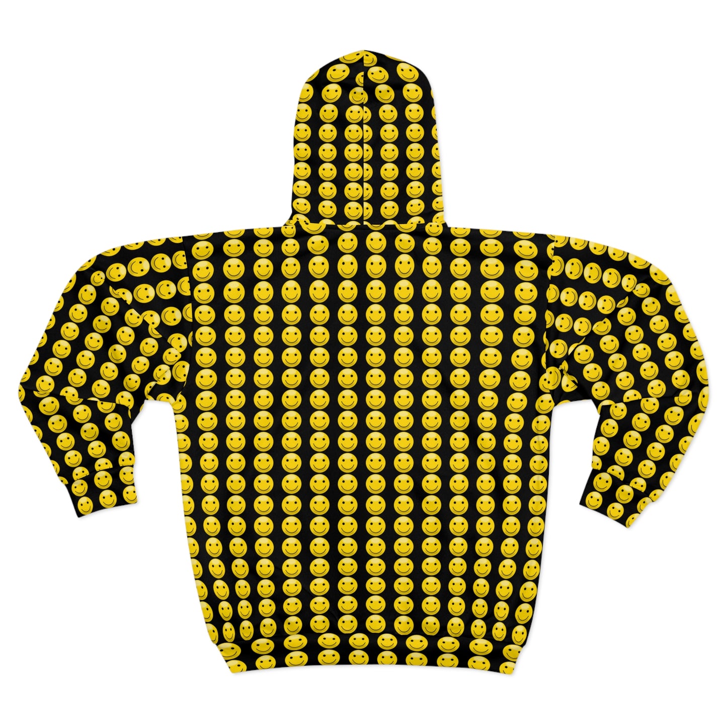Happy Emoji Unisex Zip Hoodie, Fun Apparel for Casual Wear, Perfect for Birthdays, Parties, Holidays, or Just Chilling