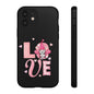 Love Gnome Phone Case — Cute Pink Heart Valentines Protective Case