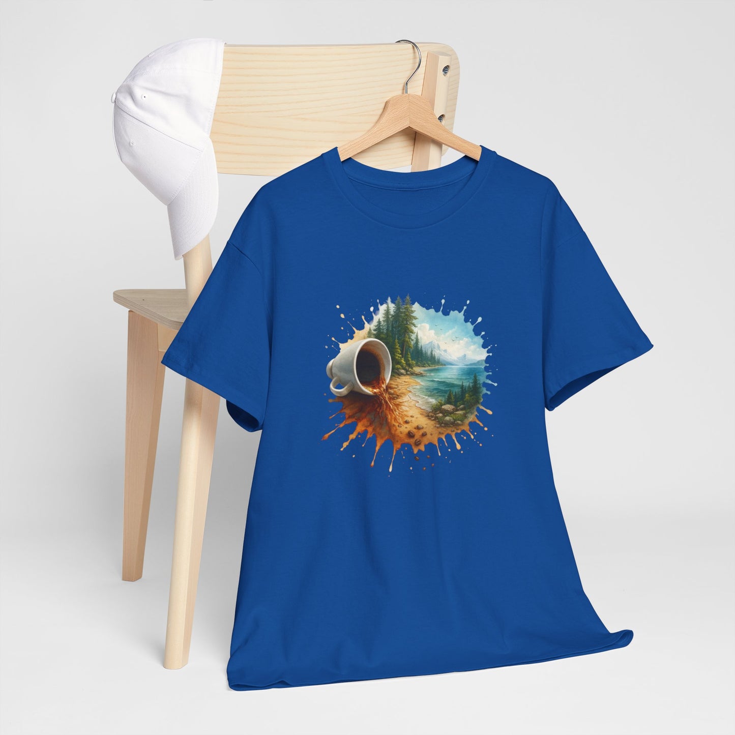 Nature-Inspired Unisex Heavy Cotton Tee, Casual Outfit, Gift for Nature Lovers, Camping Apparel, Outdoor Adventure Shirt