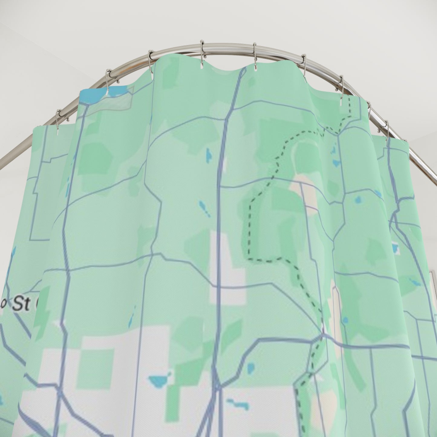 Personalized Map Shower Curtain, Custom Home Decor, Bathroom Gift, Wedding Gift, Housewarming, Unique Gift Idea