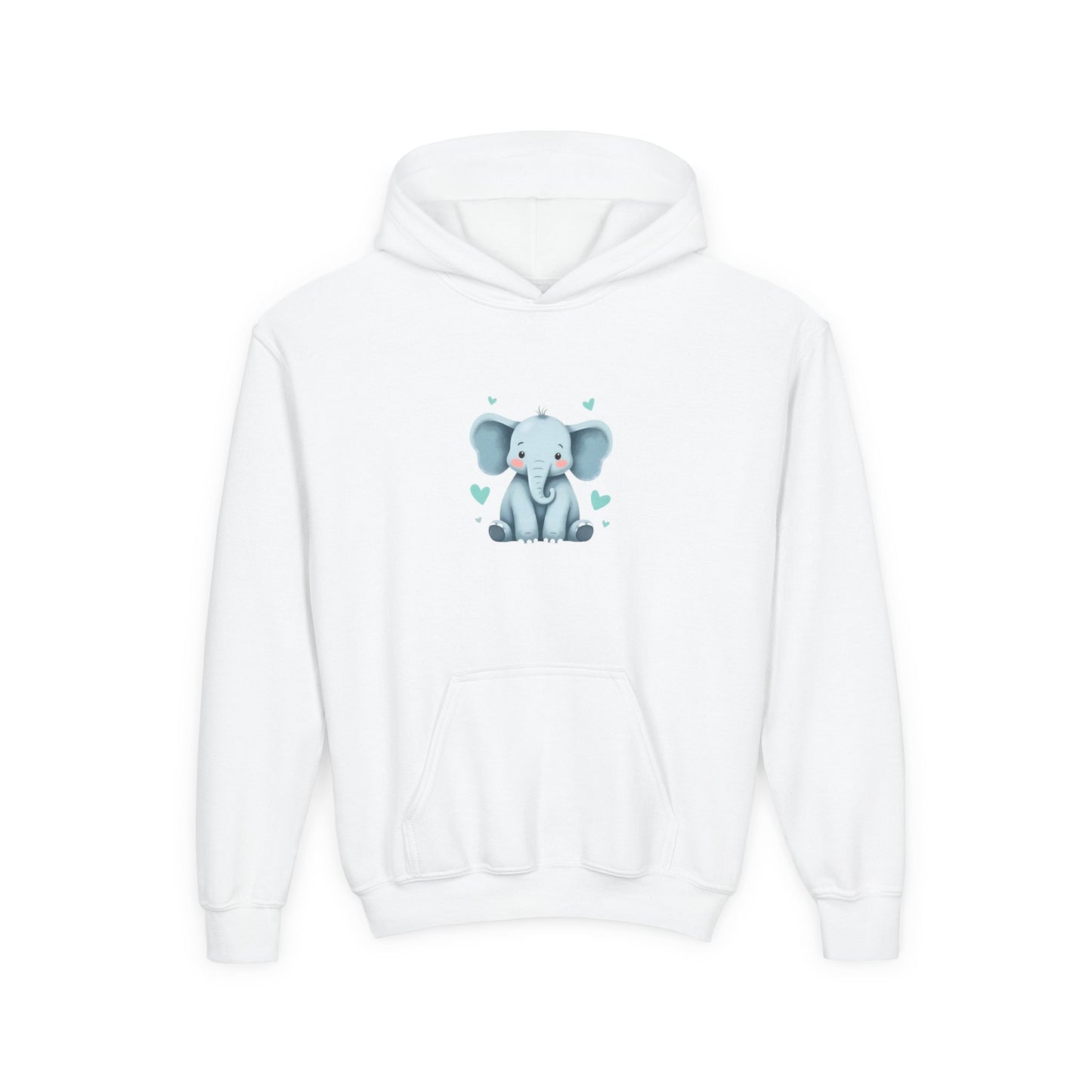 Youth Elephant Hoodie for Kids, Cute Animal Hoodie, Cozy Sweatshirt for Boys and Girls, Birthday Gift, Casual Layering