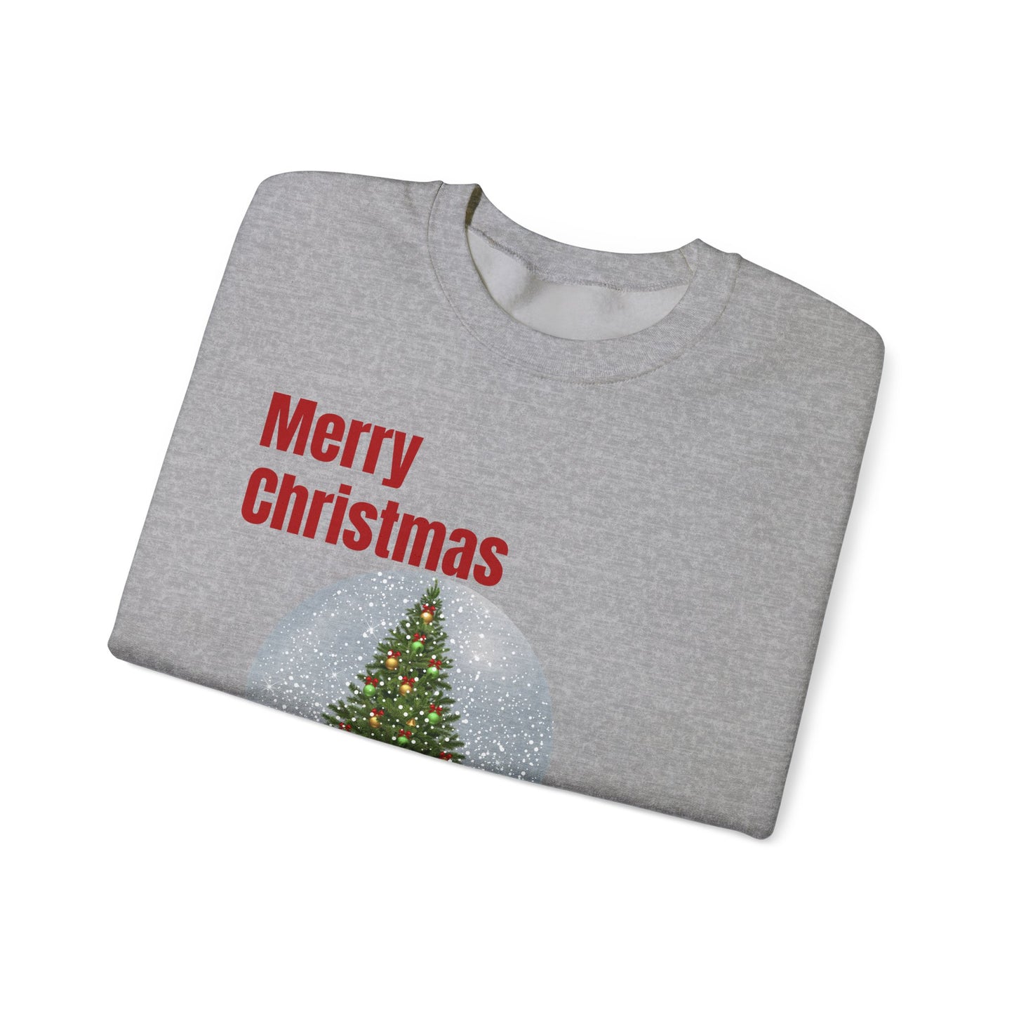 Christmas Snow Globe Sweatshirt – "Merry Christmas" Holiday Crewneck