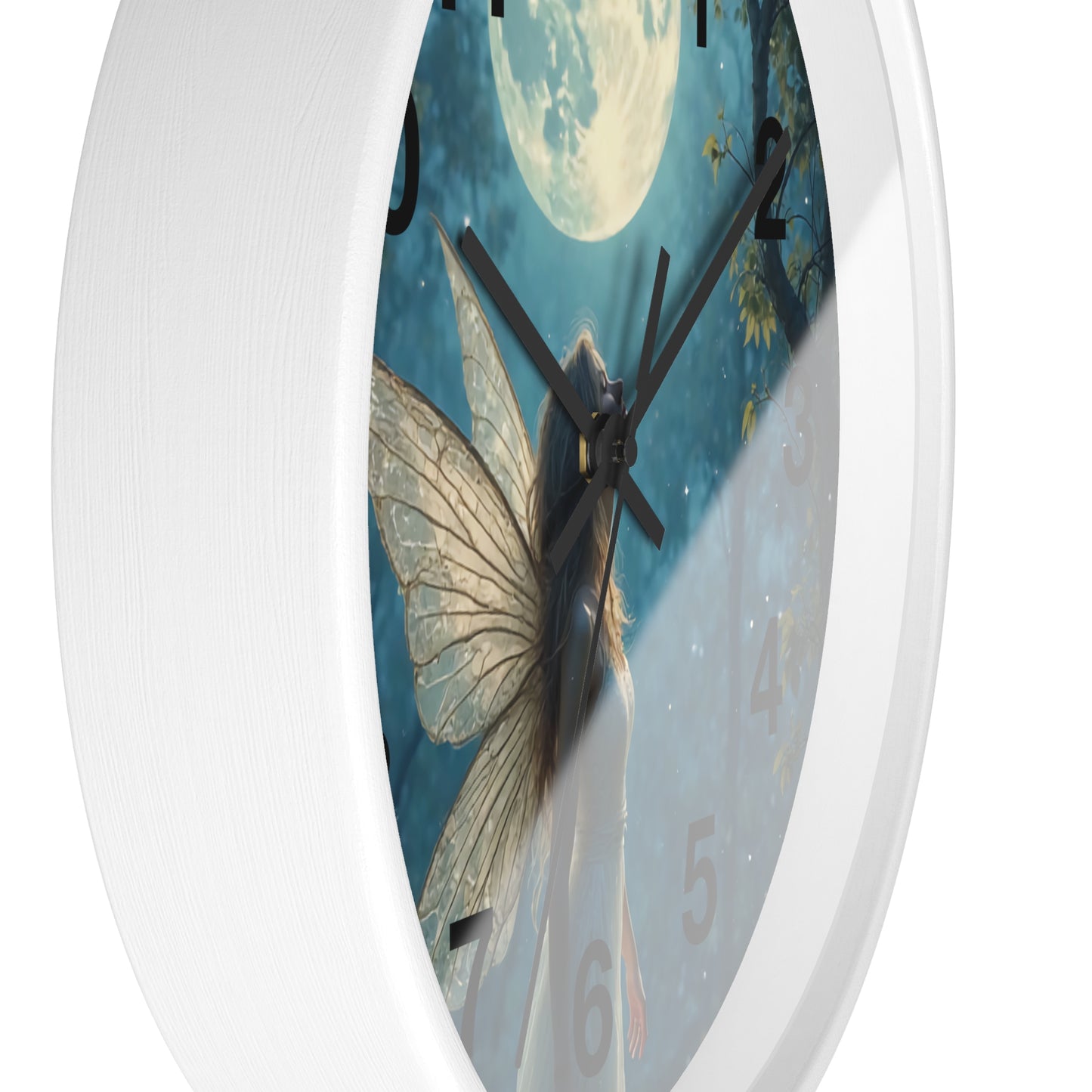 Moonlit Fairy Wall Clock, Enchanting Home Decor, Whimsical Timepiece, Fantasy Decor, Magical Fairy Clock, Gifts for Dreamers