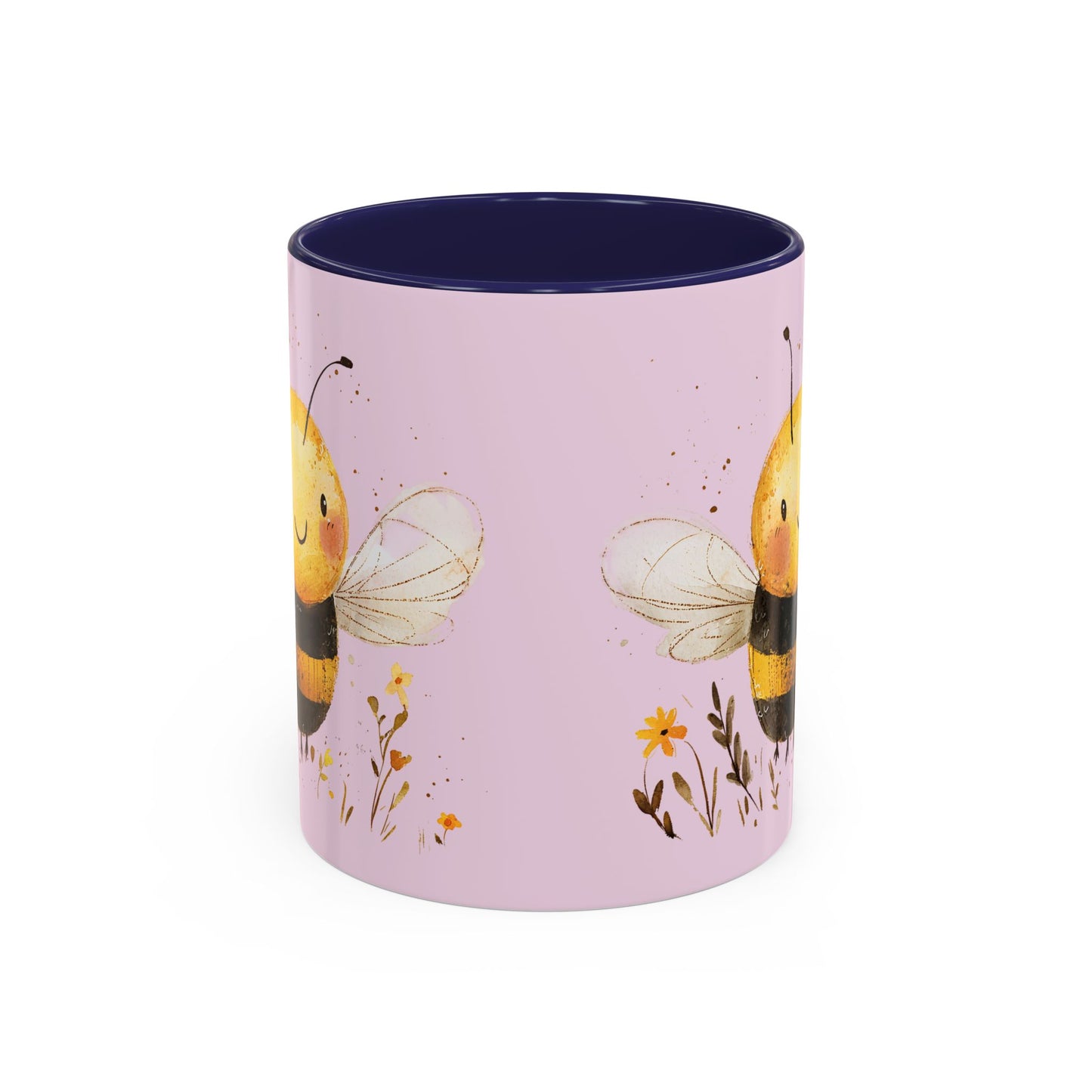 Cute Bee Accent Coffee Mug for Nature Lovers, Fun Bee Design, Gift for Friends, Bee Themed Kitchenware, Bee Lover's Mug