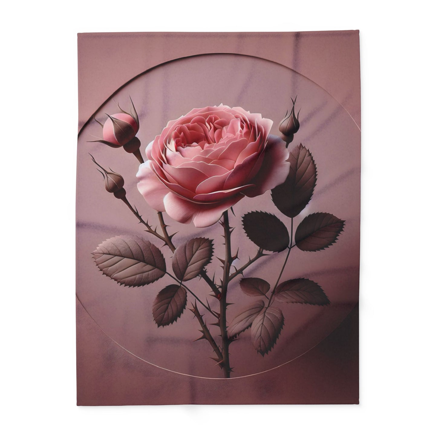 Elegant Rose Arctic Fleece Blanket - Cozy Home Decor, Floral Throw Blanket, Birthday Gift, Wedding Present, Living Room Accent
