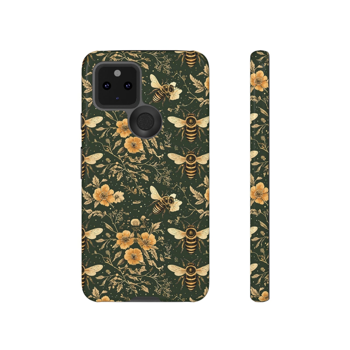 Nature-Inspired Phone Case, Tough Cases for Nature Lovers, Floral Bee Design, Eco-Friendly Gift, Summer Vibes, Trendy Phone Accessory,