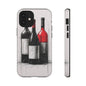 Wine Lover's Phone Case, Tough Phone Cover, Artistic Wine Design, Gift for Wine Enthusiasts, Customizable Case, Unique Wine Art