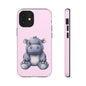 Cute Hippo Phone Case - Tough Cases, Animal Phone Cover, Kawaii Accessories, Gifts for Kids, Unique Tech Gear