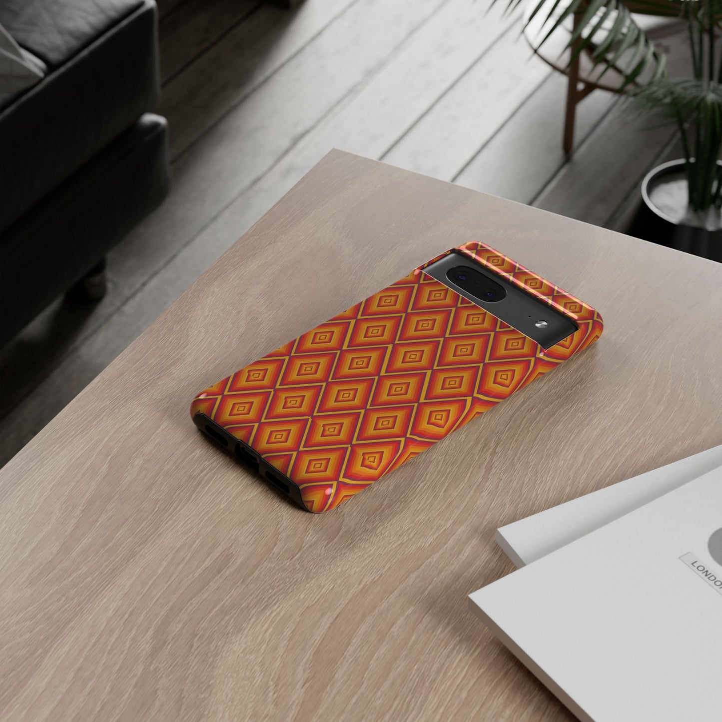 Geometric Phone Case, Tough Cases for Protection, Stylish Smartphone Cover, Vibrant Patterned Phone Accessory, Unique Gift Idea, [...]
