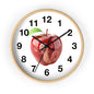 Whimsical Apple Wall Clock, Fun Kids Decor, Nursery Wall Accent, Tick Tock, Gift for Children, Playful Home Decor, Educational Timer