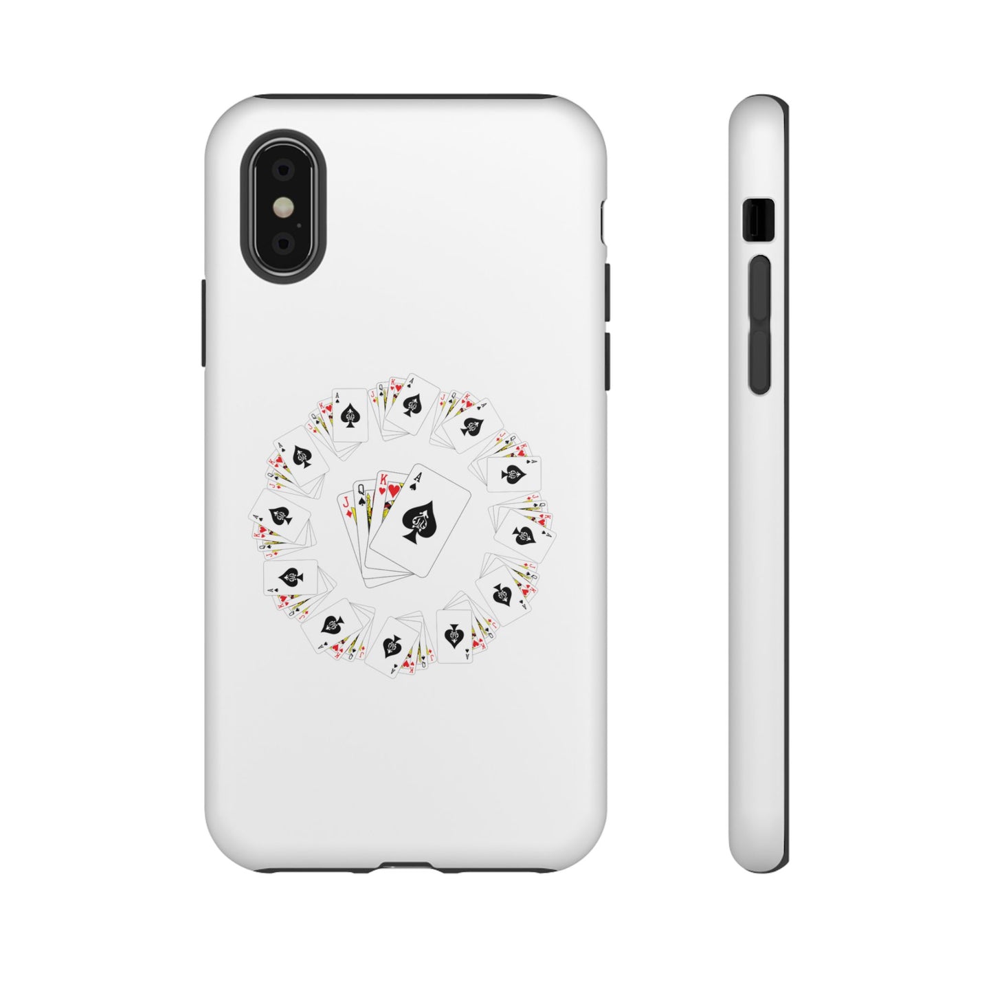 Tough Cases Phone Case, Floral Playing Cards Design, Cute Gift for Gamers, Unique Accessories for Friends, Fun Party Favor