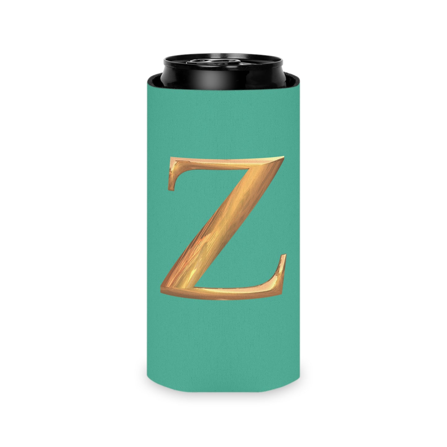 Personalized Monogram "Z"  Can Cooler - Stylish Drink Holder for Parties, Weddings, Beach Days, Summer Gatherings, Gifts