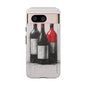 Wine Lover's Phone Case, Tough Phone Cover, Artistic Wine Design, Gift for Wine Enthusiasts, Customizable Case, Unique Wine Art