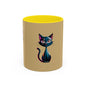 Cute Cat Accent Coffee Mug - Perfect for Cat Lovers, Gift for Birthdays, Home Decor, Animal Enthusiasts, Fun Kitchenware