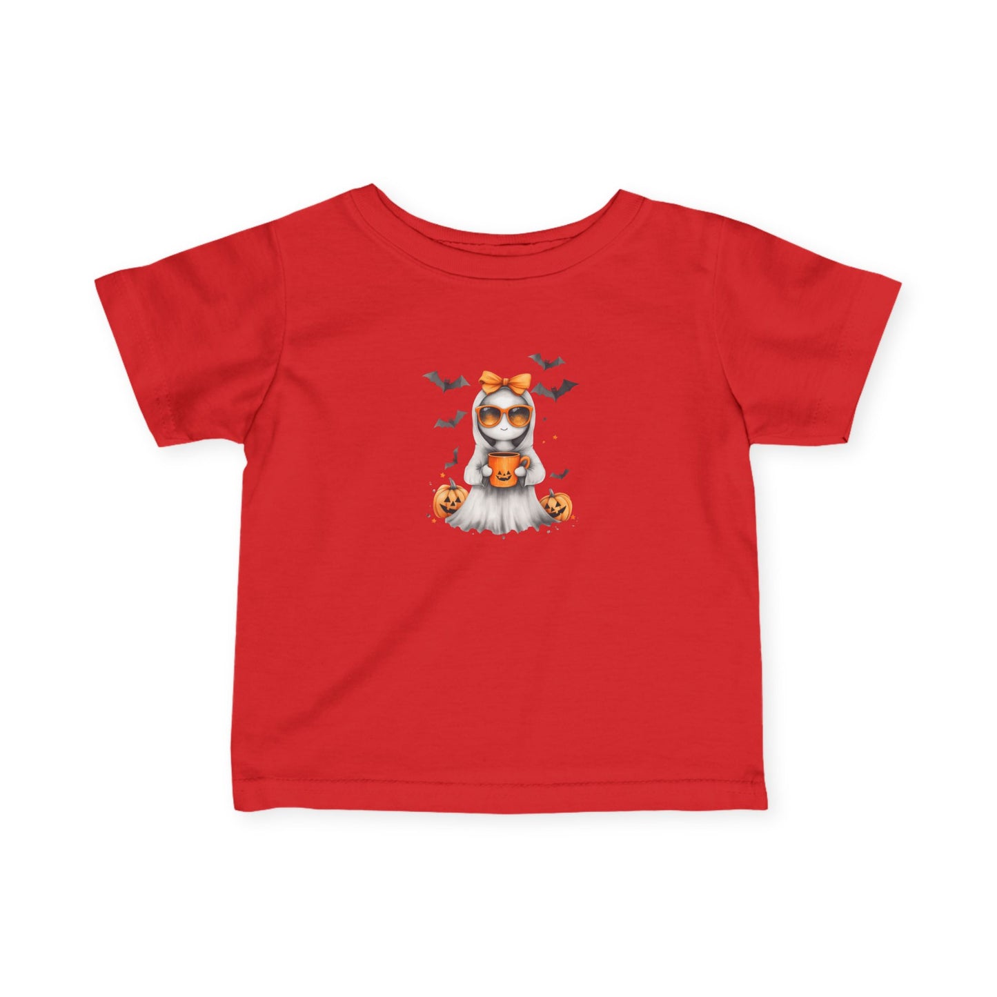 Halloween Infant T-Shirt, Cute Pumpkin Ghost Tee, Toddler Halloween Costume, Fall Baby Shirt, Spooky Kids Apparel