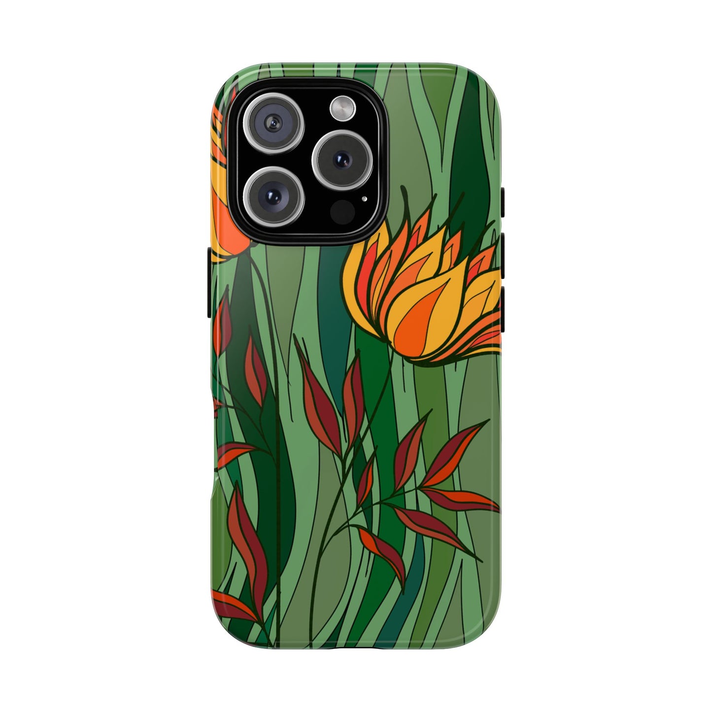 Vibrant Floral Phone Case, Nature-Inspired Tough Case, Eco-Friendly Cover, Unique Gift for Nature Lovers, Spring Decor