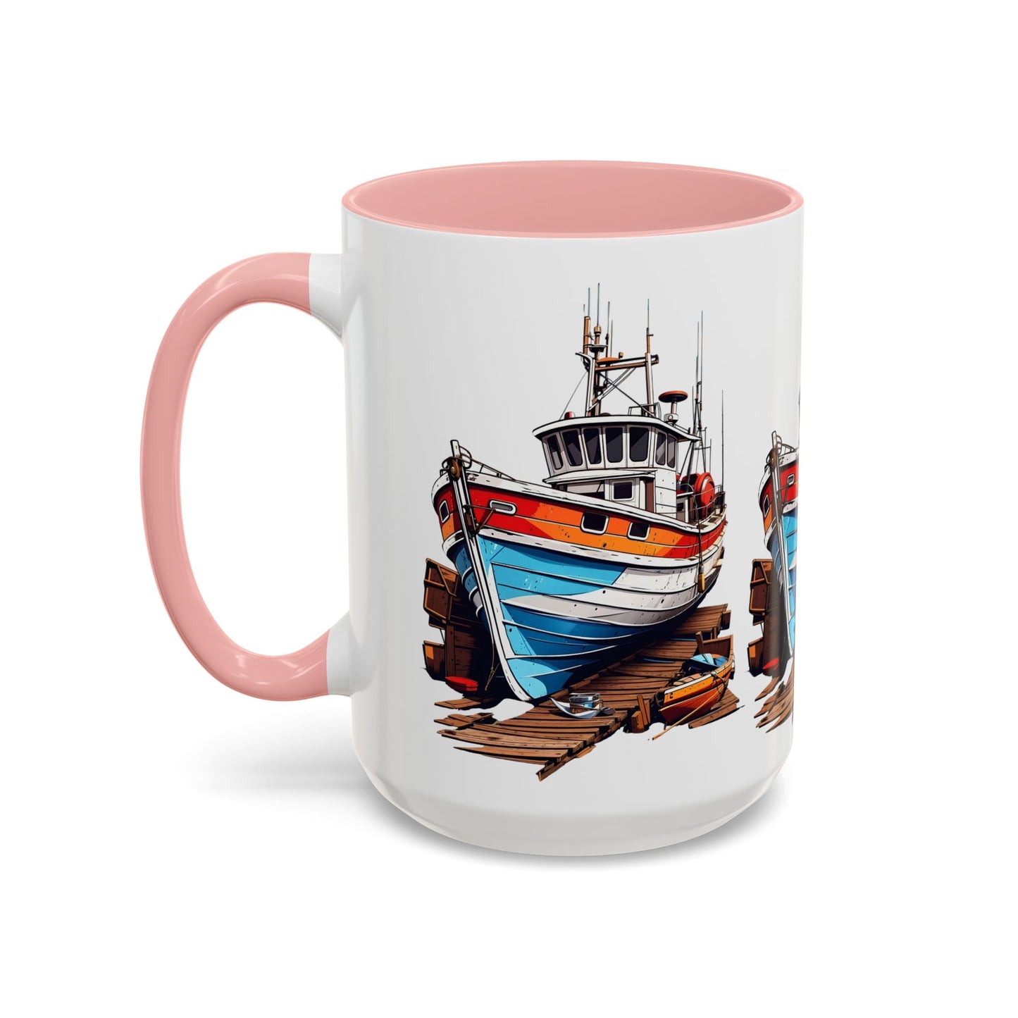 Nautical Accent Coffee Mug | Perfect for Boat Lovers, Sailor Gifts, Coastal Decor, Unique Gift Idea, Custom Artwork Mug