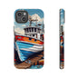 Colorful Fishing Boat Phone Case | Nautical Gift, Marine Design, Coastal Aesthetic, Summer Vibes, Sea Lover's Accessory