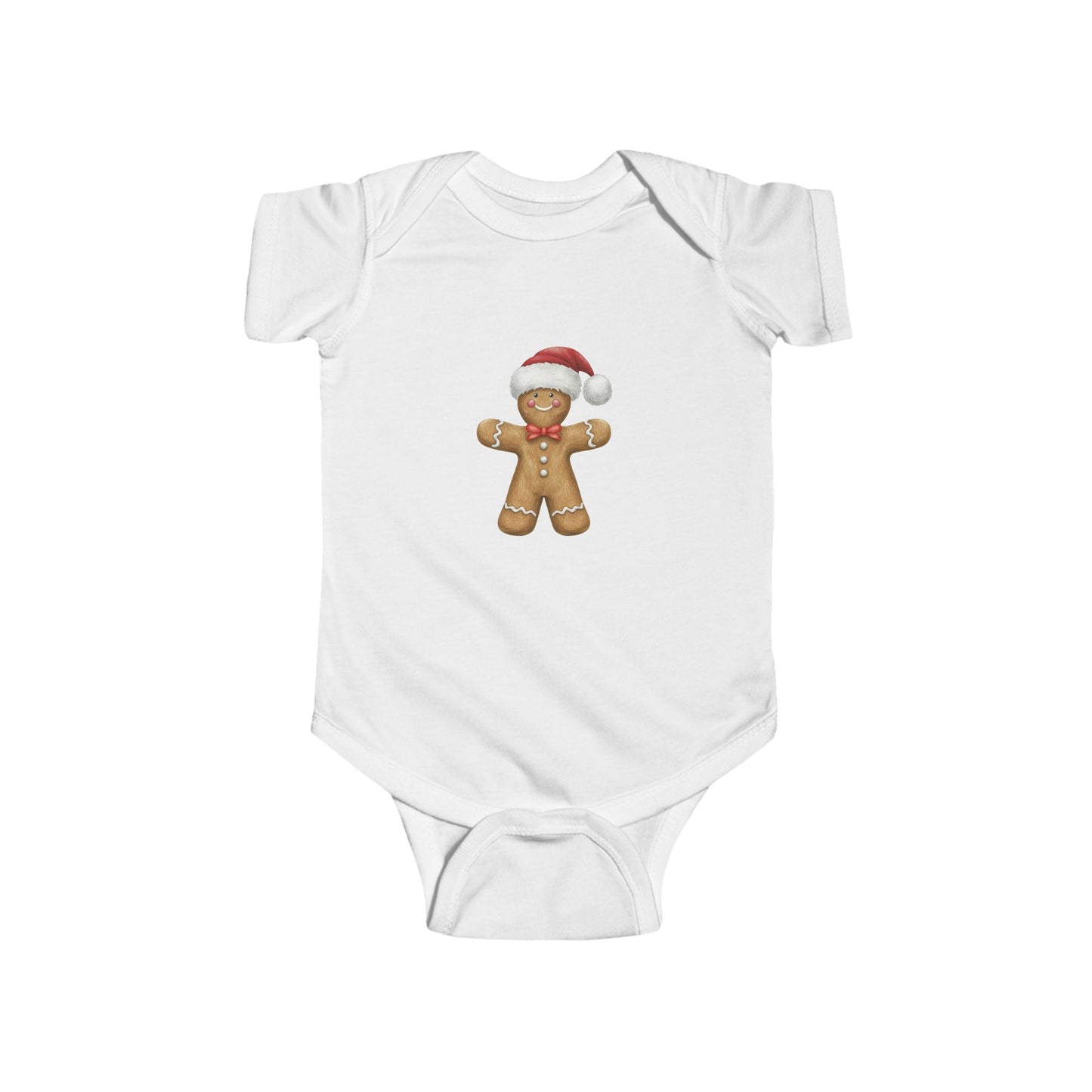 Cute Gingerbread Holiday Infant Bodysuit - Baby Shower Gift, Christmas Outfit, Winter Fashion, Baby Remembrance