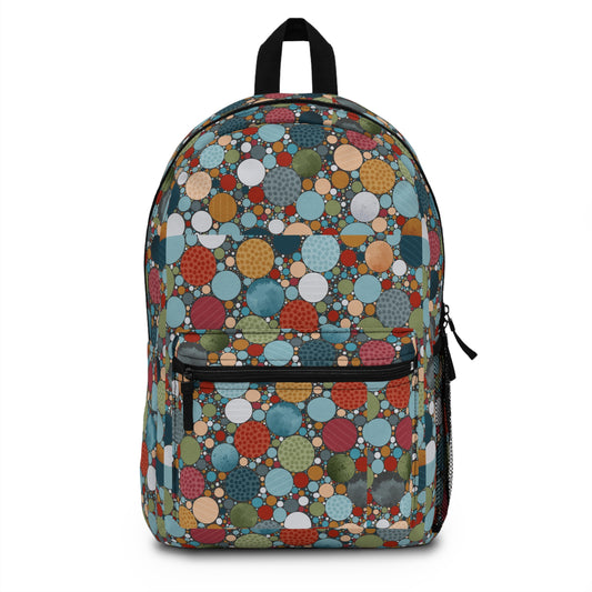 Colorful Polka Dot Backpack, Trendy School Bag, Travel Essentials, Cute Back-to-School Accessory, Stylish Everyday Use, Chic Gift Idea