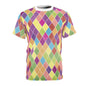 Colorful Geometric Pattern Unisex Tee, Vibrant Casual Wear, Art Tee, Festival Shirt, Summer Outfit, Gift for Him/Her