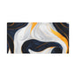 Abstract Navy & Gold Swirl Matte Canvas Wall Art
