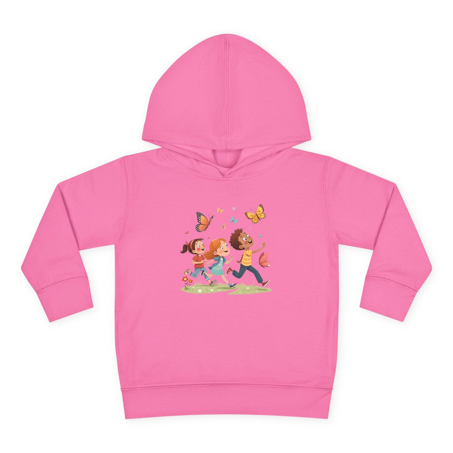 Butterfly Adventure Toddler Pullover Hoodie | Cute Kids Apparel, Fleece Hoodie, Toddler Gift, Outdoor Playwear, Spring Fashion