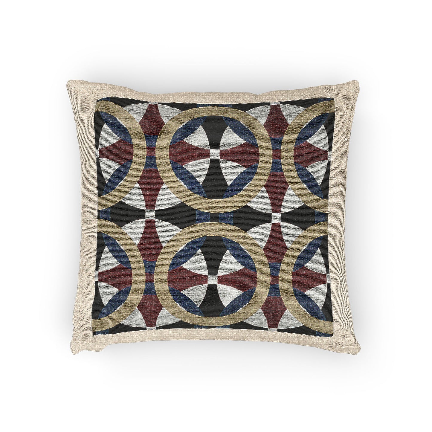 Bohemian Woven Pillow, Geometric Throw Cushion, Cozy Home Decor, Modern Boho Accent, Stylish Gift for Friends