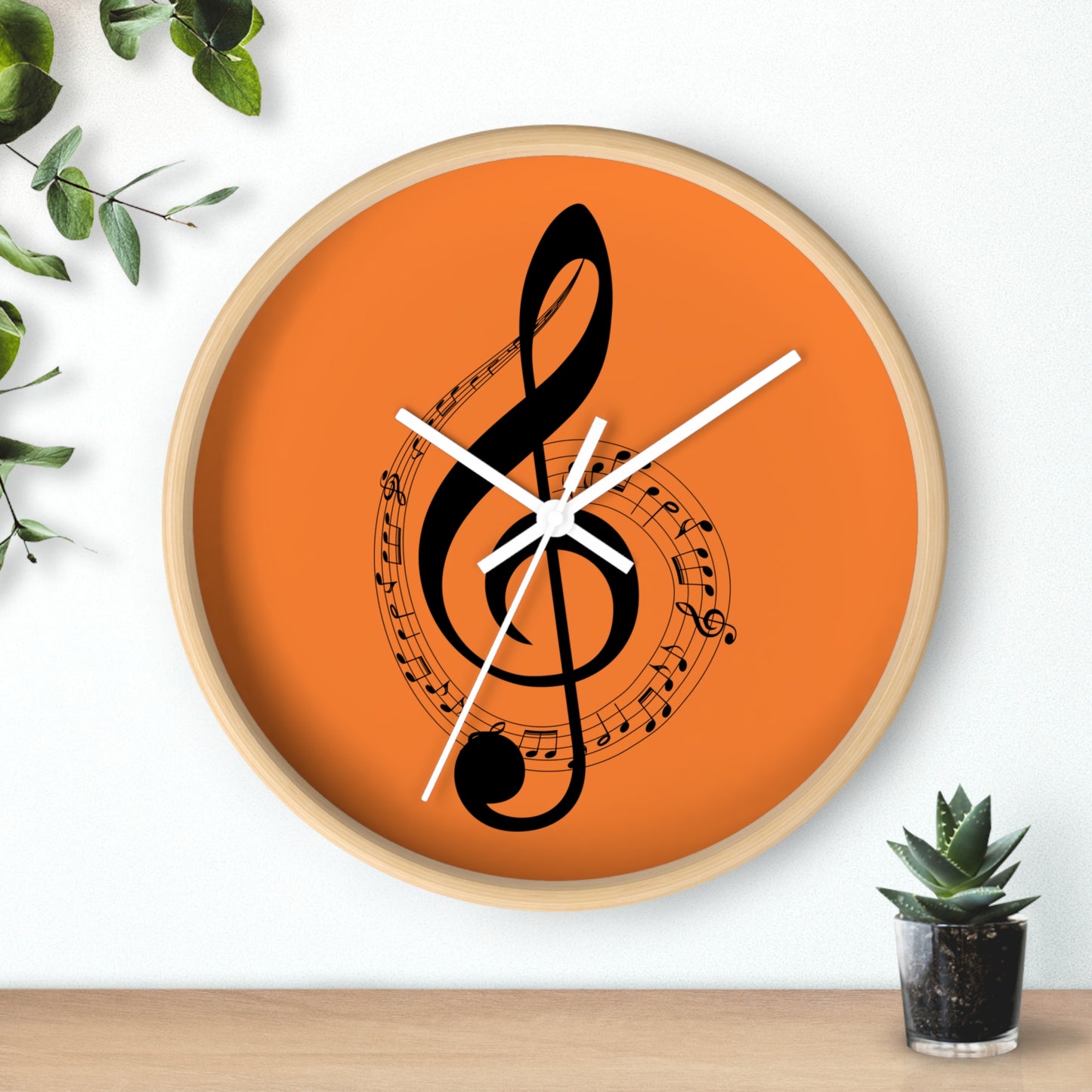 Musical Notes Wall Clock, Perfect Gift for Musicians, Music Lovers, Home Décor