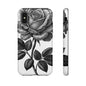 Elegant Floral Phone Case - Tough Cases, Black Rose Design, Floral Phone Cover, Stylish Phone Accessory, Gift for Her, Mother's Day