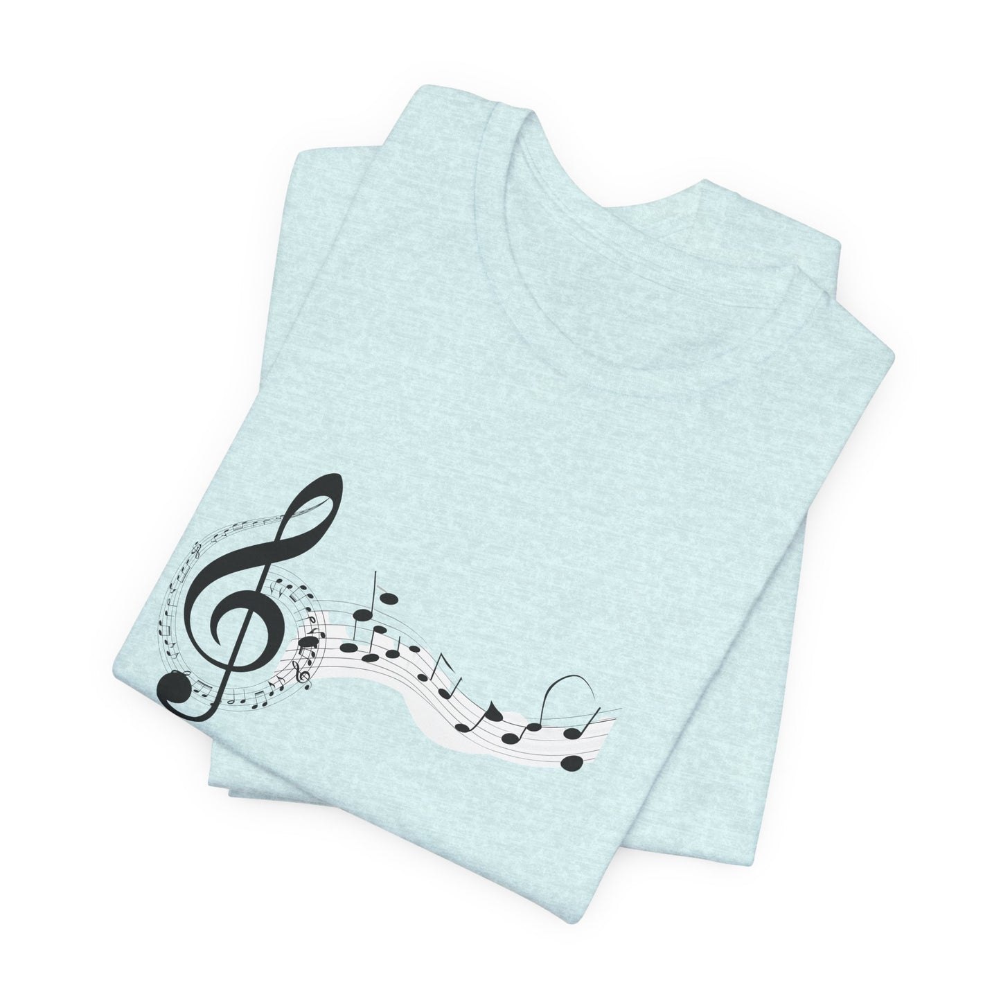 Musical Notes Short Sleeve Tee for Music Lovers