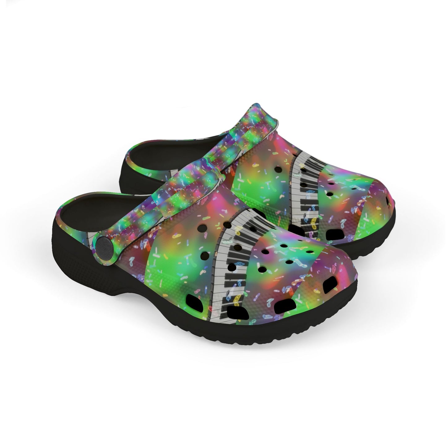 Colorful Musical Kid's EVA Foam Clogs - Bright, Fun, and Comfortable Footwear for Playtime, Summer Fun, and Music-Lover Gifts