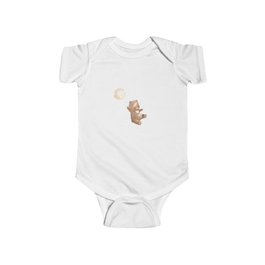 Cute Moonlight Bear Bodysuit for Infants, Baby Shower Gift, Nursery Outfit, Sweet Dreams Clothes, Newborn Onesie