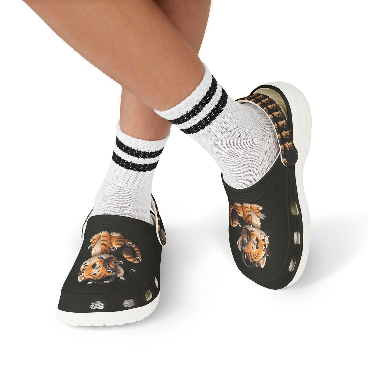 Adorable Kid's Tiger Clogs, Cute Animal Clogs, Comfortable Summer Footwear, Perfect for Playtime, Great for Gifts