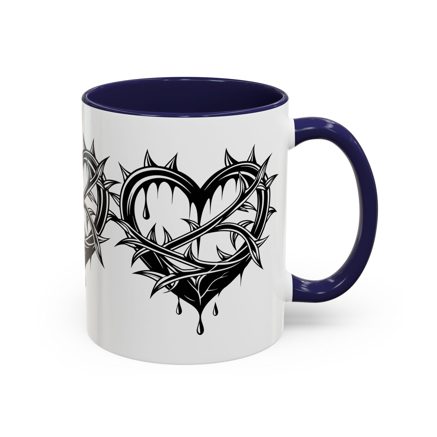 Gothic Heart Mug, Unique Art Coffee Cup for Gifting, Gothic Home Decor, Perfect for Friends, Gothic Style Drinkware
