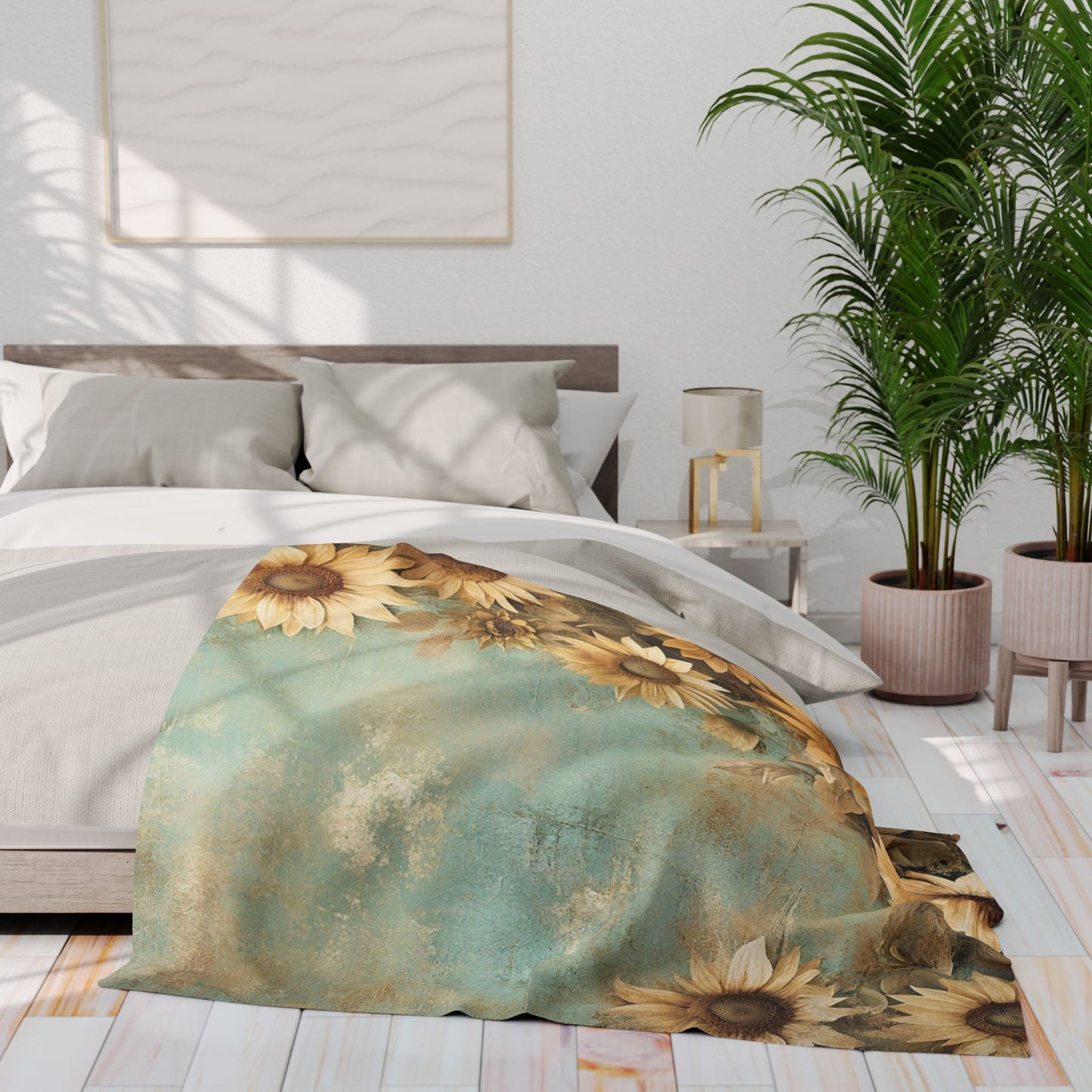 Sunflower Arctic Fleece Blanket, Cozy Throw, Soft Home Decor, Floral Blanket, Perfect for Gifts, Picnic, and Relaxation