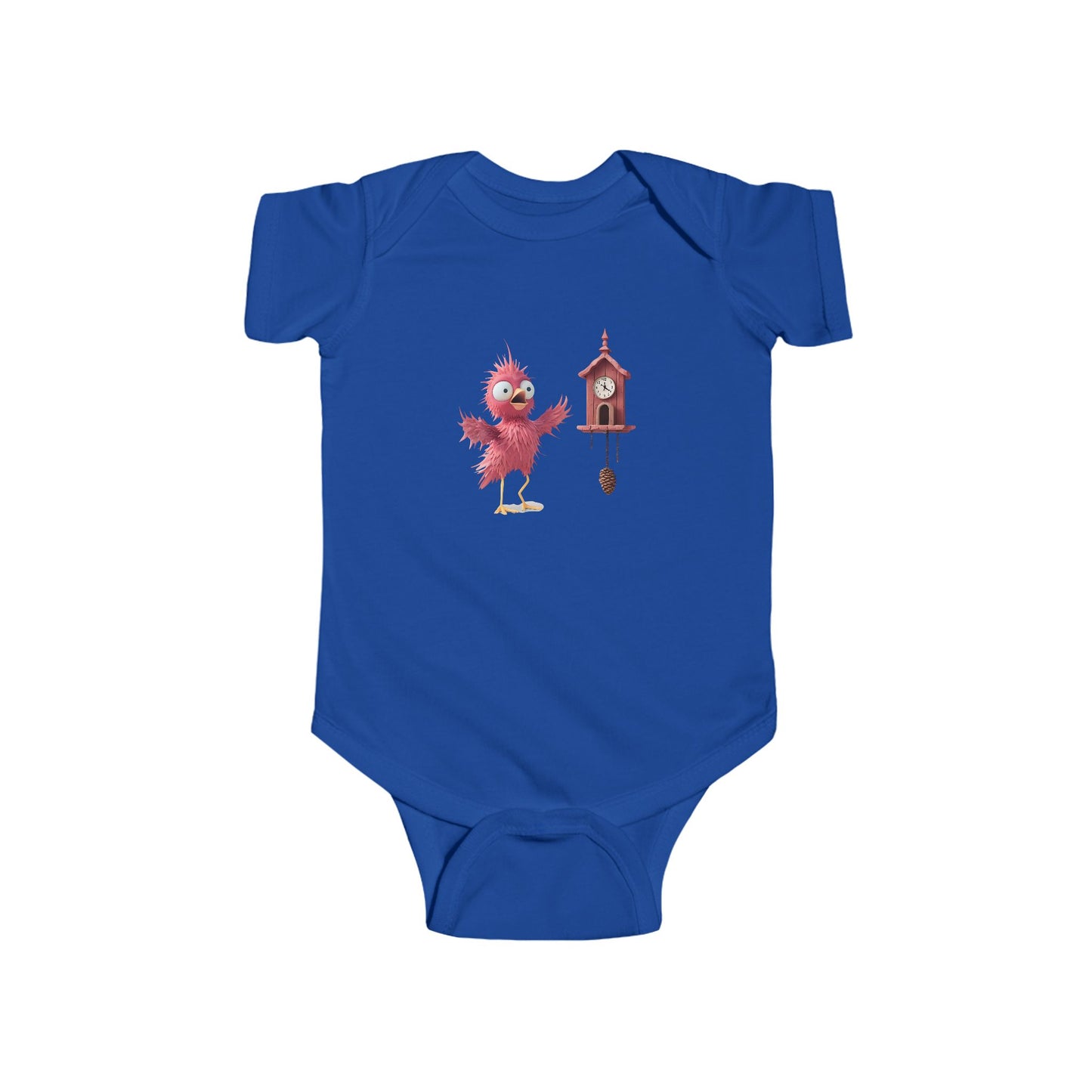 Cute Bird Clock Baby Bodysuit, Infant Outfit, Baby Shower Gift, Newborn Apparel, Cute Baby Clothes, Unique Infant Gift