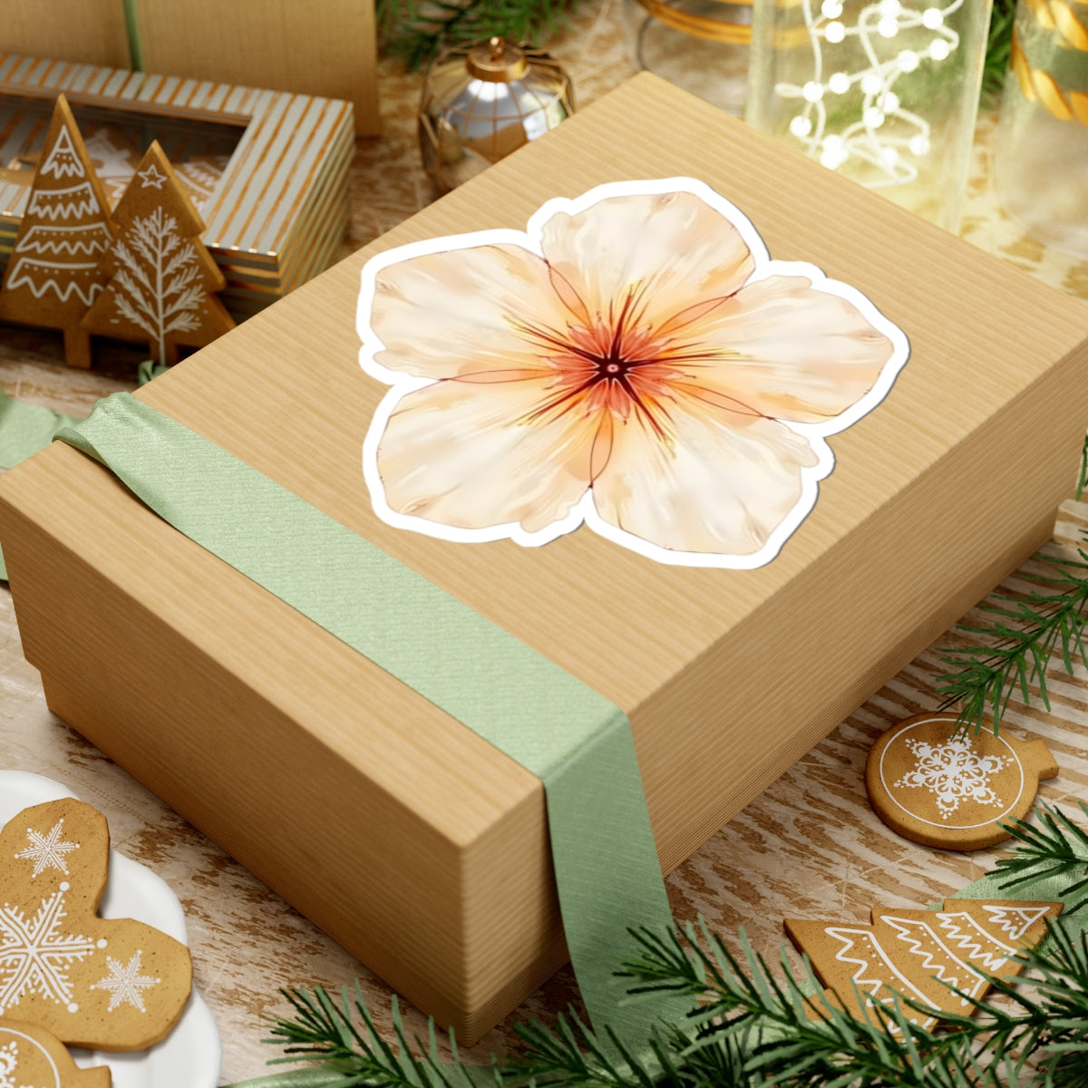 Floral Kiss-Cut Stickers, Decorative Laptop Decals, Flower Design [...]