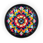 Colorburst Mandala Wall Clock — Vibrant Retro Boho Home Decor