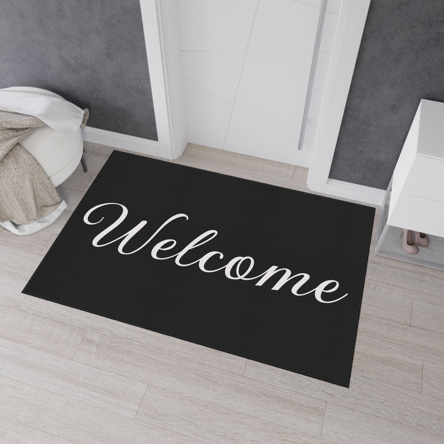 Welcome Heavy Duty Floor Mat — Durable Outdoor/Indoor Doormat with Elegant Script