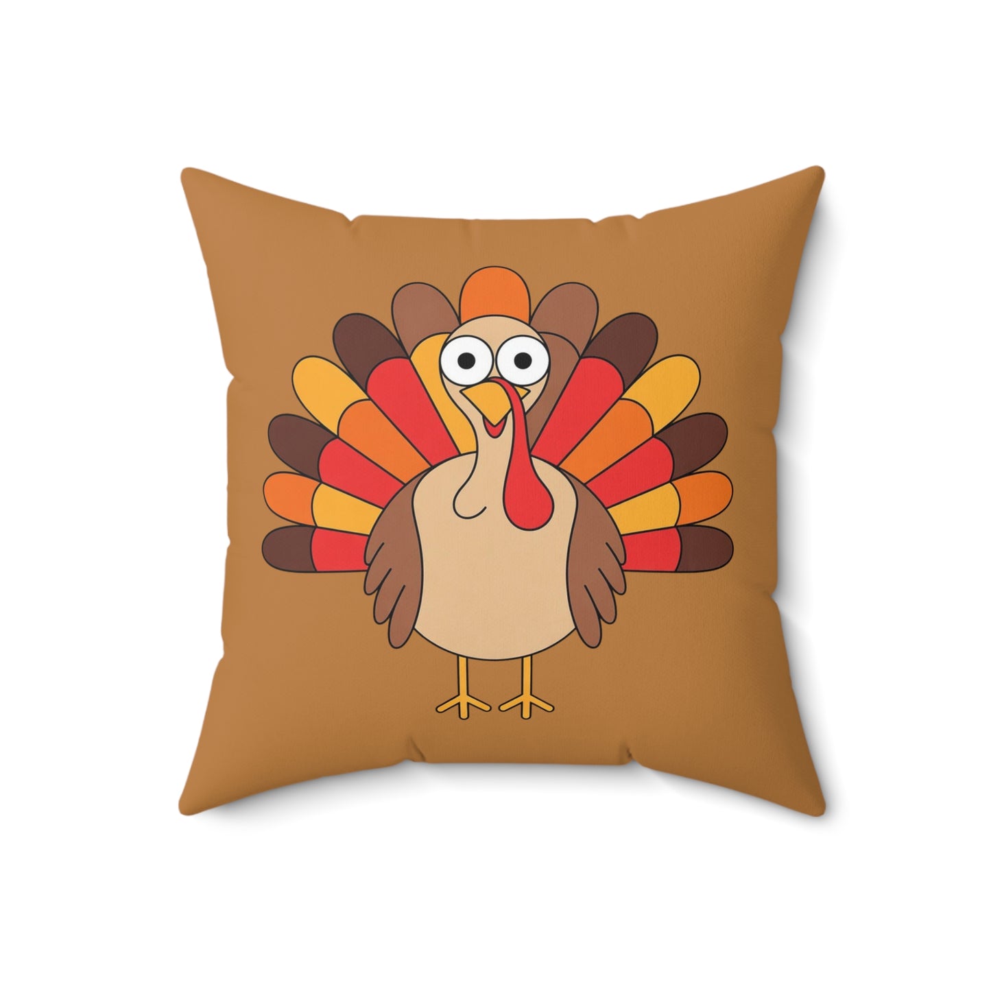 Thanksgiving Turkey Pillow, Cute Square Cushion, Fall Decor, Holiday Gift, Home Decoration, Cozy Thanksgiving