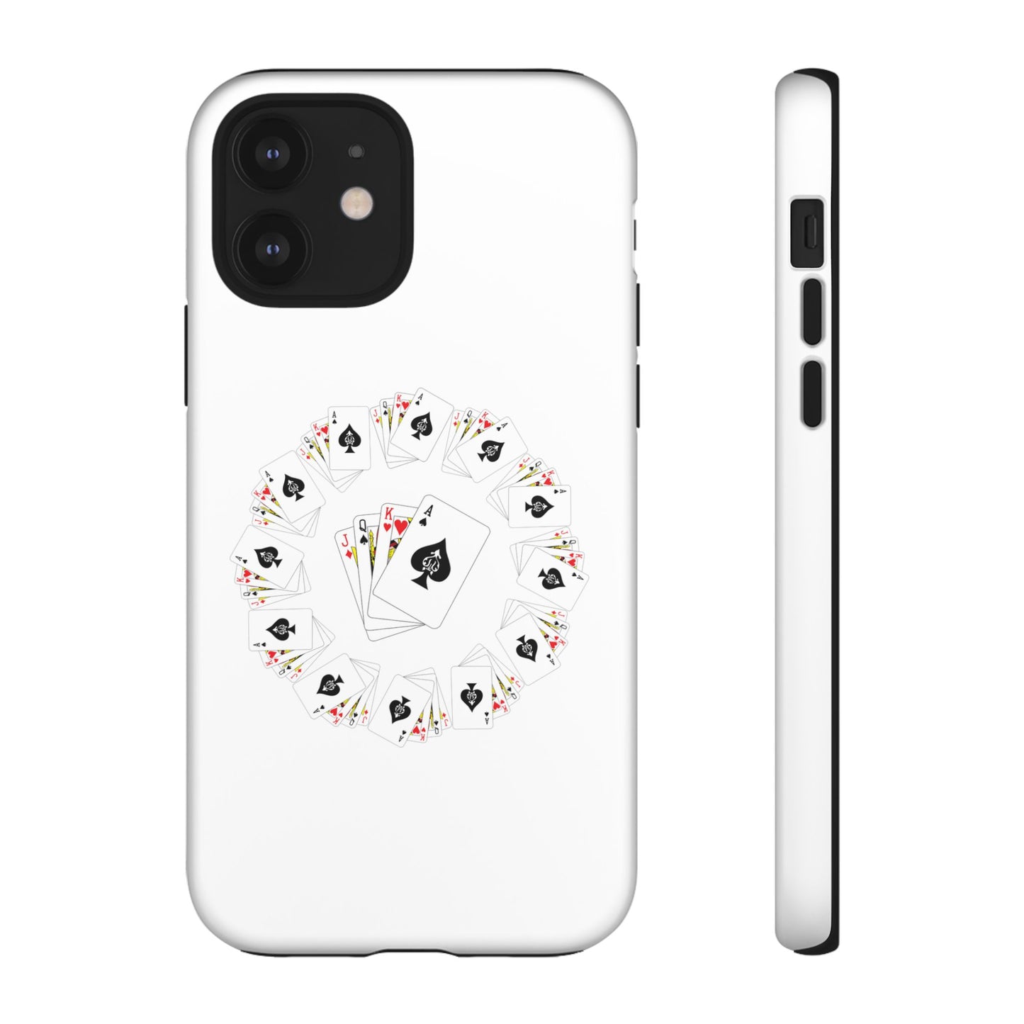 Tough Cases Phone Case, Floral Playing Cards Design, Cute Gift for Gamers, Unique Accessories for Friends, Fun Party Favor