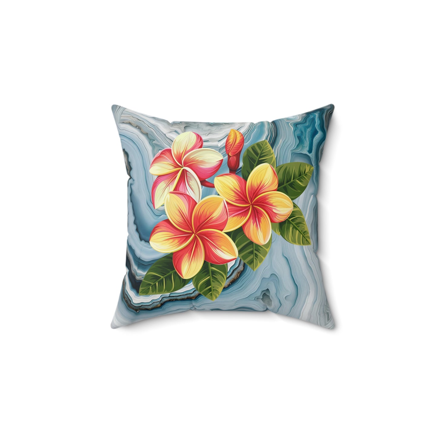 Tropical Floral Throw Pillow - Perfect for Home Decor, Summer Vibes