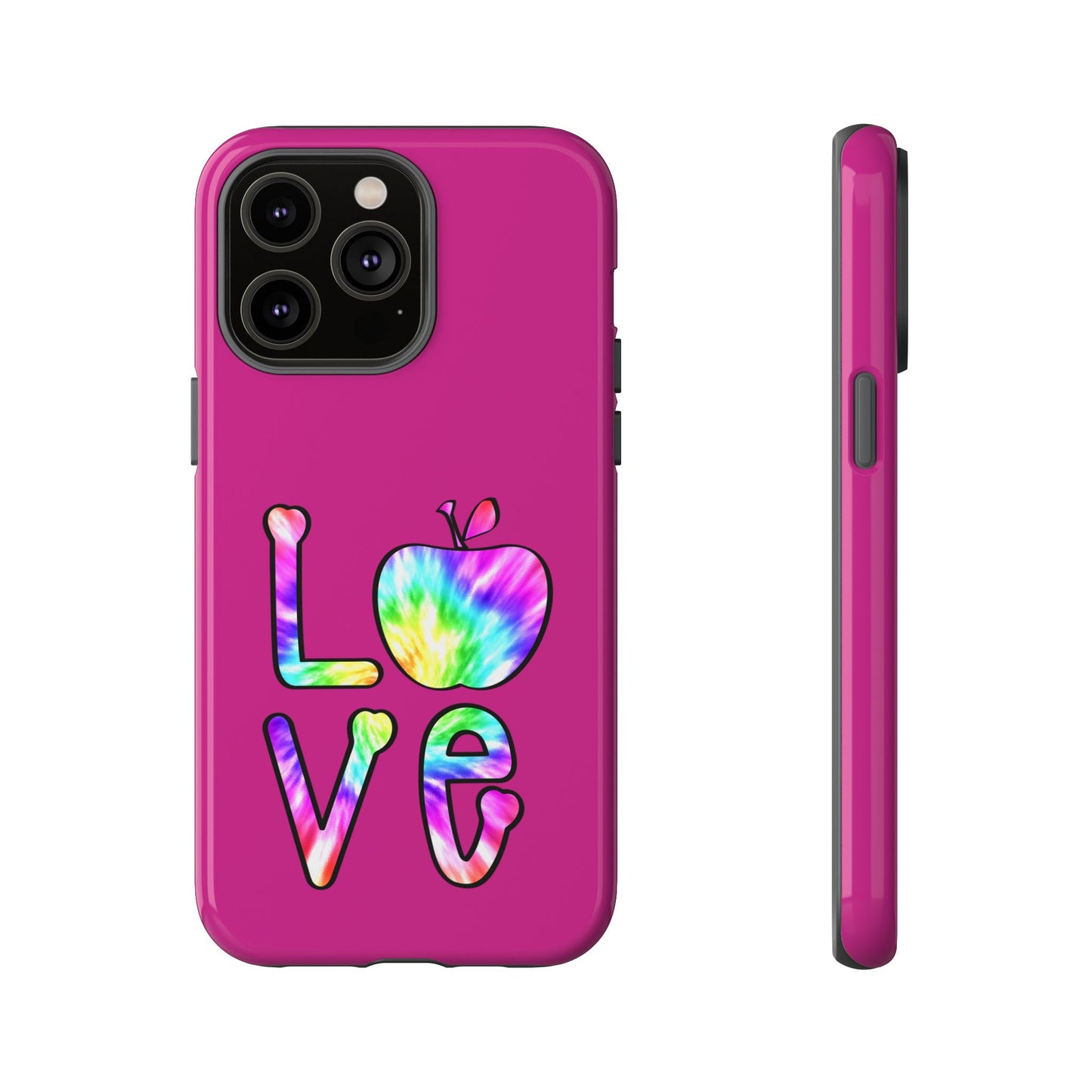 Colorful Love Phone Case, Tough Cases for iPhone, Cute Phone Accessory, Gift for Her, Summer Vibe Phone Cover