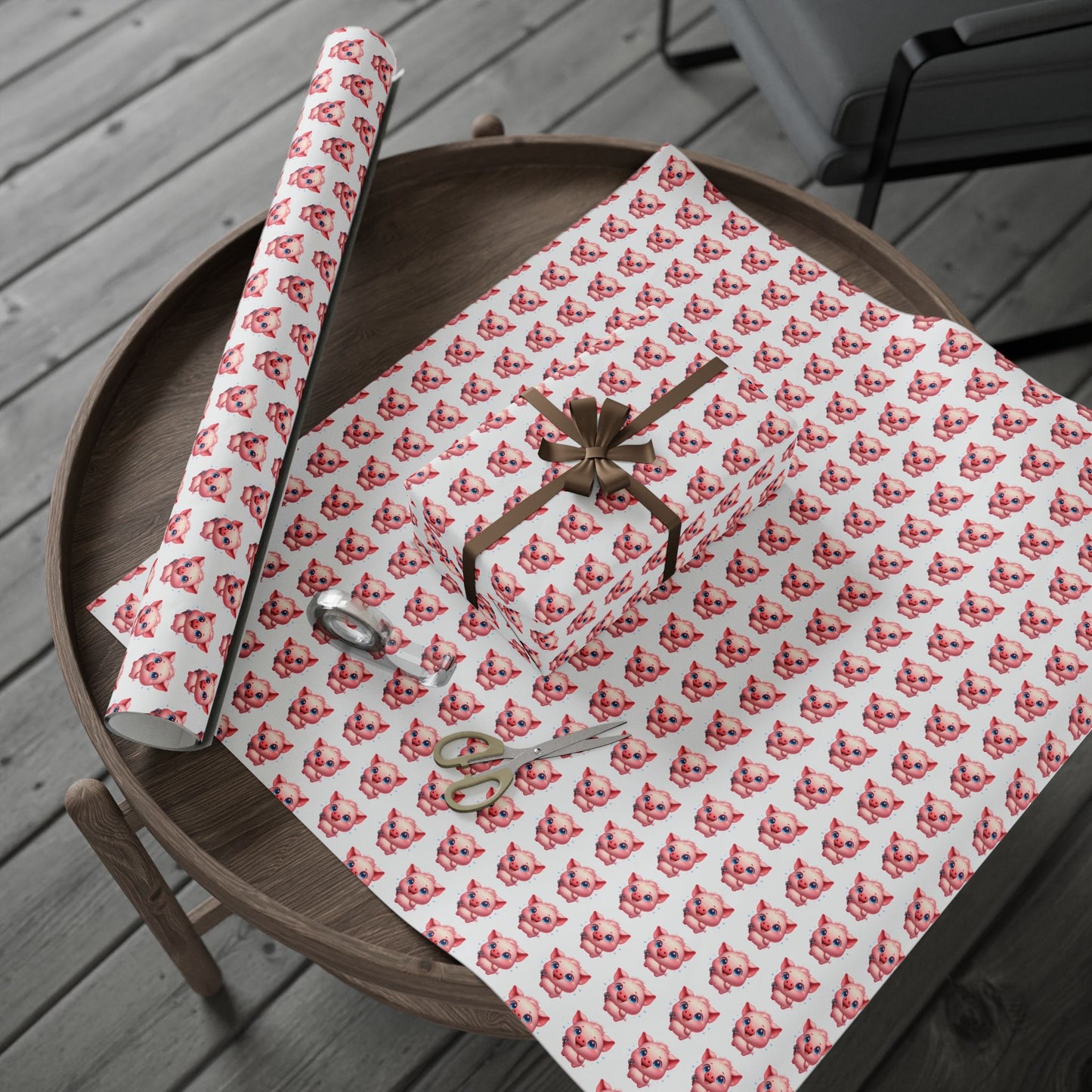 Cute Piggy Wrapping Paper, Gift Wrap for Birthdays, Baby Showers, Holidays, Kids Parties, Festive Occasions