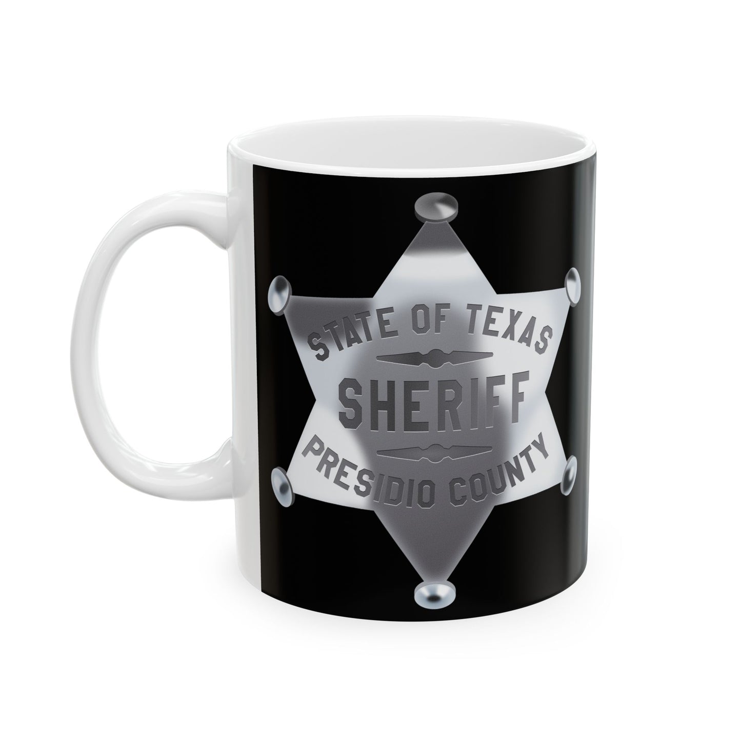 Sheriff's Office Ceramic Mug, Law Enforcement Gift, Sheriff Star Coffee Cup, Police Support Mug, Funny Sheriff Present