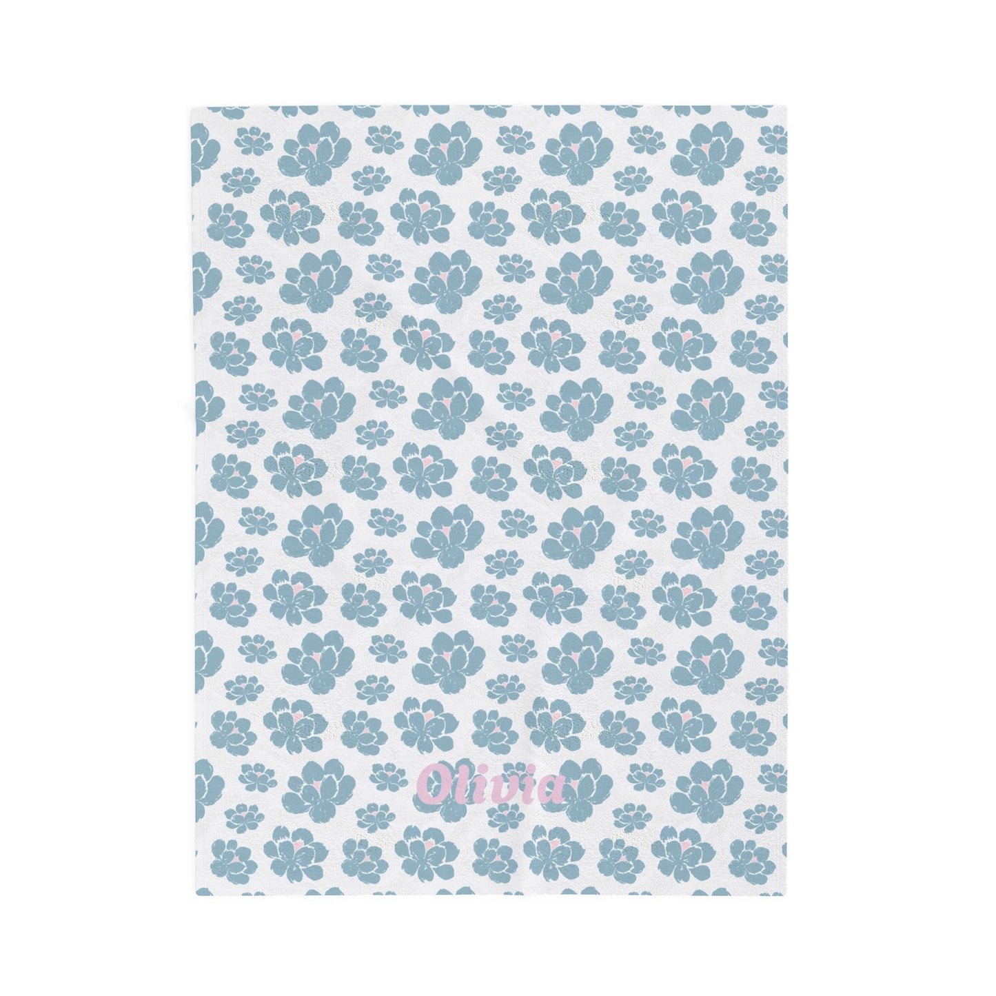 Cozy Velveteen Plush Blanket - Name - Olivia