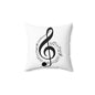 Musical Note Square Pillow, Cozy Decor for Musicians, Home Accent, Gift for Music Lovers, Music Themes for Holidays