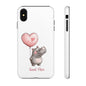 Cute Hippo Phone Case - Good Vibes Design, Animal Lover Gift, Fun Accessory, Birthday Present, Phone Accessories