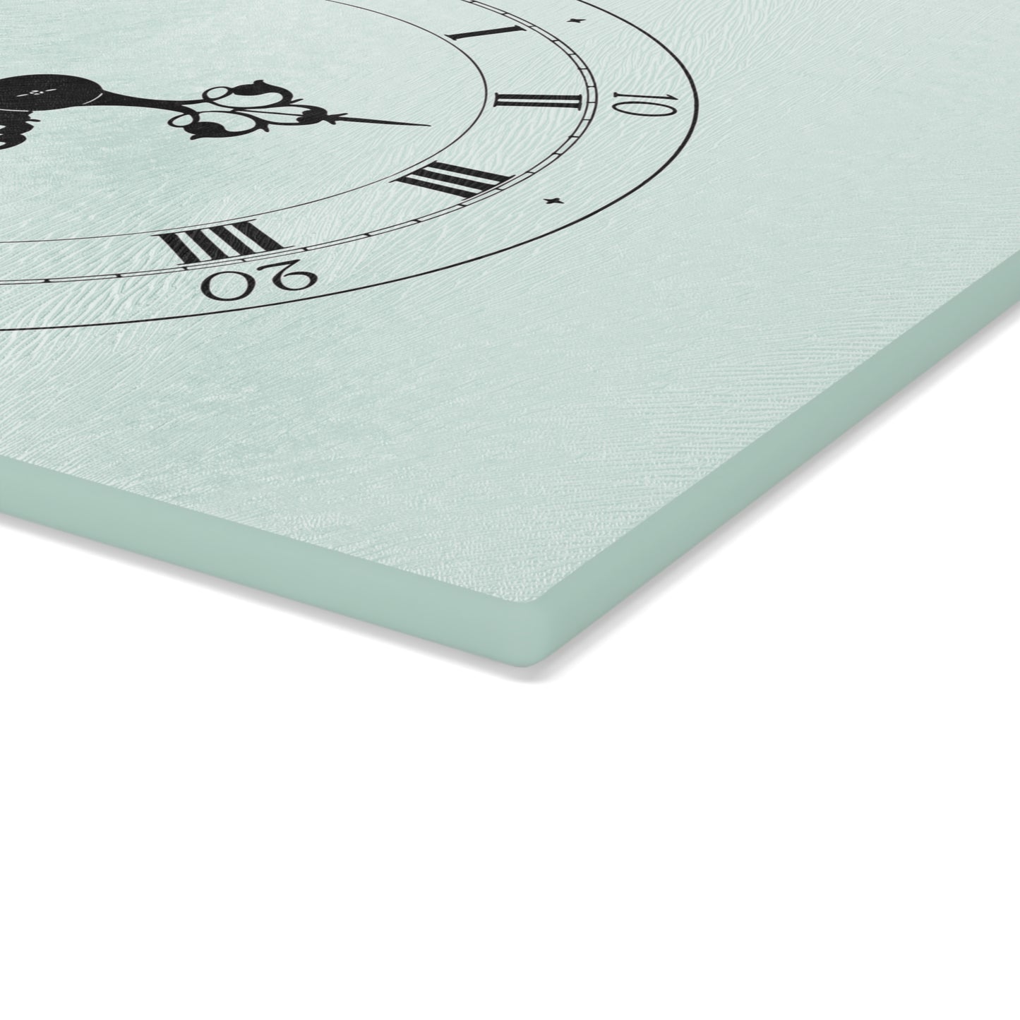 Elegant Clock Design Glass Cutting Board Unique Kitchen Decor, Gift for Home Chefs, Wedding Registry,